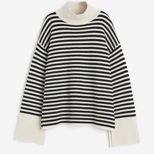 H&M premium striped wool sweater